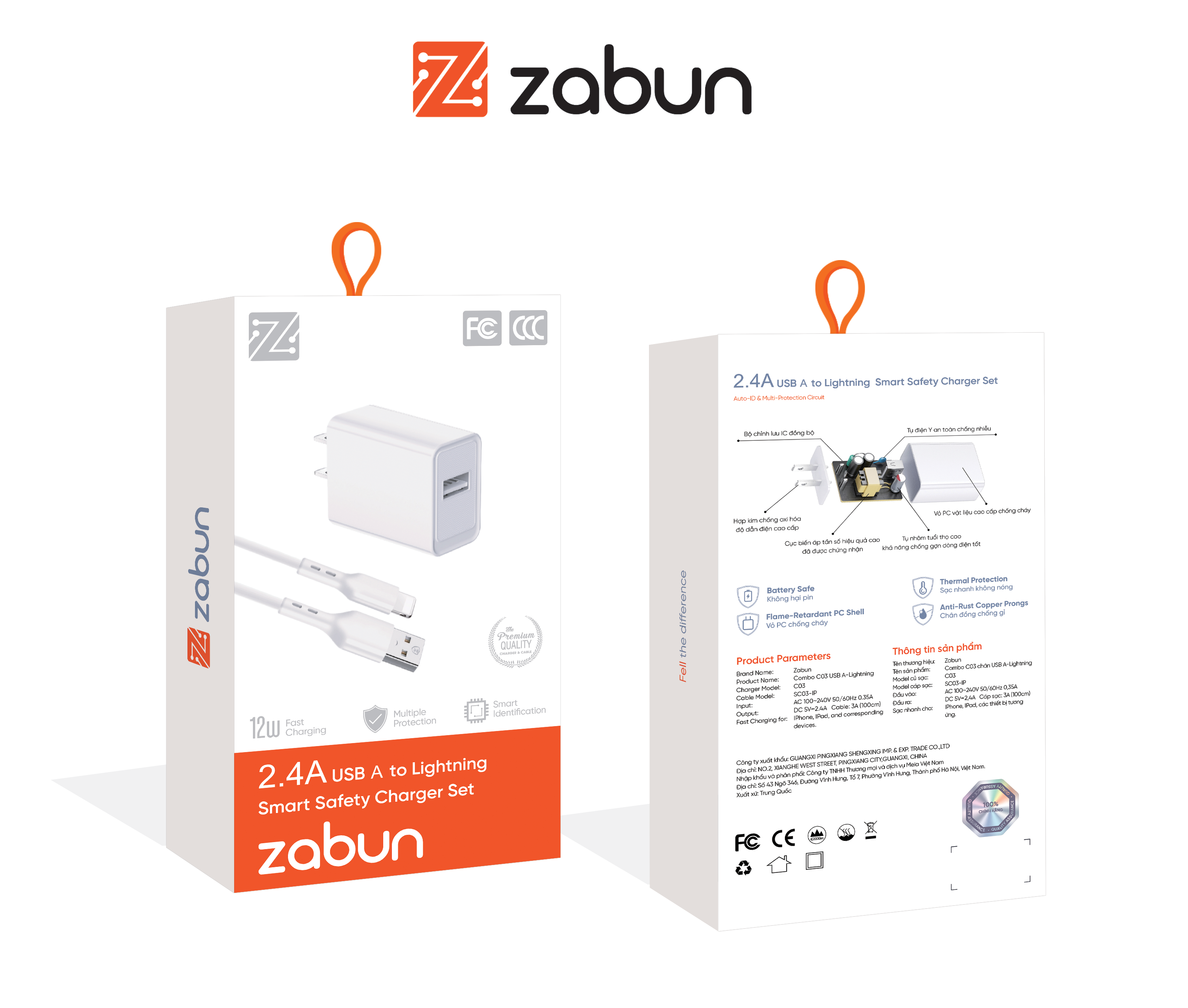 Củ sạc 12W Zabun C03